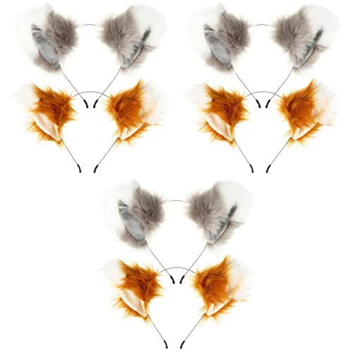 FOMIYES 6 Stk Fuchsohren Stirnband Fuchs Cosplay Haarband Plüsch-katzen-stirnband Make-up-haarreifen Make-up-stirnband Haarreifen Für Katzenohren Ohrenschützer Bilden Stoff Mädchen von FOMIYES