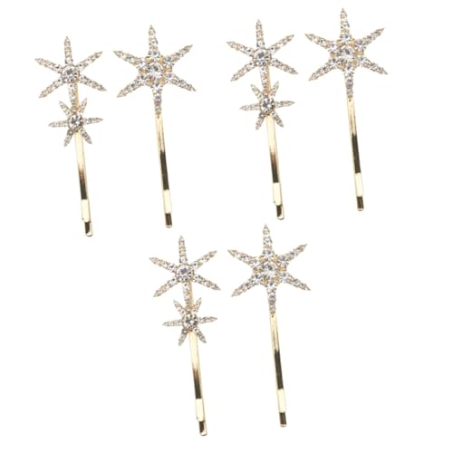 FOMIYES 6 Stk Haarnadel Vintage-dekor Haarklammer Goldene Hochzeitsdeko Haarspangen Für Damen Silberdekor Mond-haar-accessoires Goldene Haaraccessoires Überzug Fräulein Xu Dan Metall von FOMIYES