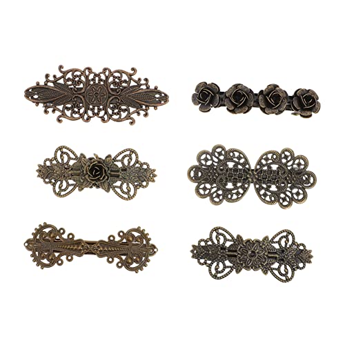 FOMIYES 6st Haarnadel Hohles Haar Für Frauen Retro Französische Haarspangen Vintage Haarspangen Aus Metall Metalldekor Haarschmuck Metallbesatz Zinklegierung Braut Feder Zopf von FOMIYES