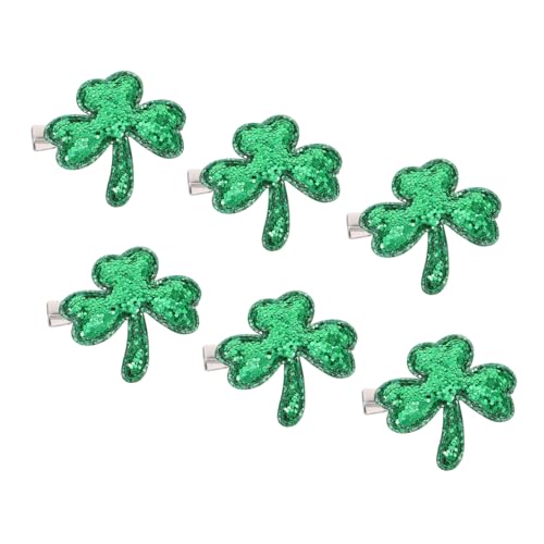 FOMIYES 6 Stück Haarnadeln Zum Irischen Tag Funkeln Kleeblatt Party Urlaub St Patricks Day Zubehör Für Damen Kostüm Legierung Green von FOMIYES
