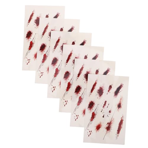 FOMIYES 6 Stück Halloween Narben Aufkleber Realistische Temporäre Wunden Tattoos Wasserfeste Make Up Dekorationen für Vampir Kostüm Leichte und Atmungsaktive Körperaufkleber FOMIYES 6 Stück Halloween Narben Aufkleber Realistische Temporäre Wunden Tattoos Wasserfeste Make Up Dekorationen für Vampir Kostüm Leichte und Atmungsaktive Körperaufkleber von FOMIYES