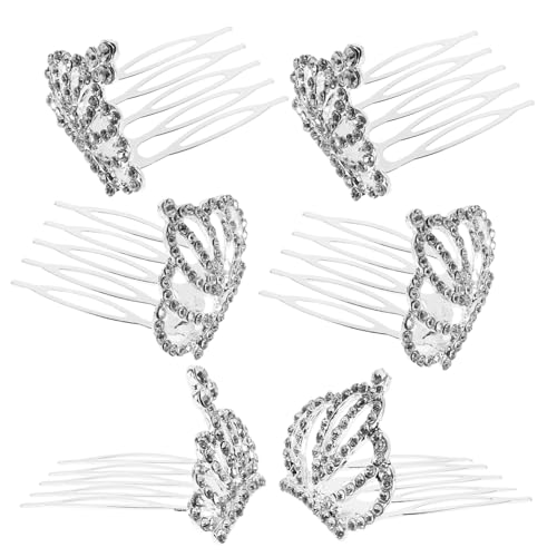 FOMIYES 6 Stück Kopfbedeckung Für Glitzernde Diademe Tiara Mit Kamm Strass-diademe Für Mädchen Tiara Haarkamm Blumenmädchen-kopfbedeckungen Für Die Hochzeit Silber Strasssteine FOMIYES 6 Stück Kopfbedeckung Für Glitzernde Diademe Tiara Mit Kamm Strass-diademe Für Mädchen Tiara Haarkamm Blumenmädchen-kopfbedeckungen Für Die Hochzeit Silber Strasssteine von FOMIYES