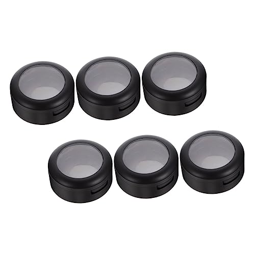 FOMIYES 6 Stück Leere Lidschattenboxen Schwarz Nachfüllbare Make up Puderbehälter Kompakte Lidschatten Aufbewahrung für Reisen und Tägliche Anwendung von FOMIYES