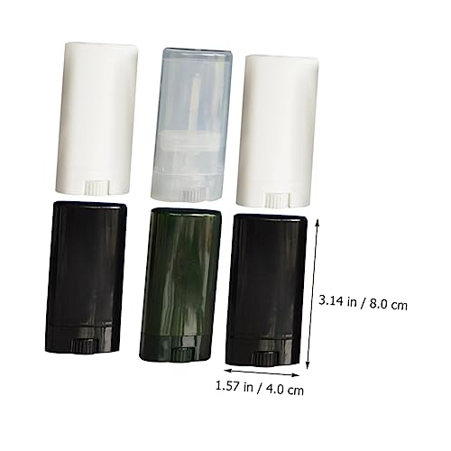 FOMIYES 6 Stück Leere Lippenpflegestift Behälter Oval Flach Transparente Lip Gloss Tubes Praktische Lippenbalsam Aufbewahrung Auslaufsicher Farblich Sortiert für DIY Zufällige Farbe von FOMIYES