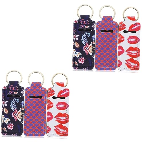 FOMIYES 6 Stück Lippen-Geschenk-Organizer Rückseite Lippenstift Modische Strumpfröhrchen Auf Halter Hülle Taschenhüllen Taschenanhänger Auto-Mädchen-Beutel -Röhre von FOMIYES