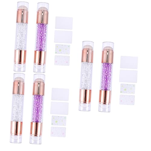 FOMIYES 6 Stk Nagelstempel Klarer Nagelstampfer Stempel Für Nagelsiegel Nagelkunst-stempelset Sandige Nagelschaber Nagelwerkzeuge Aus Silikon Violett Nagelpolitur Kieselgel Mit Diamant von FOMIYES