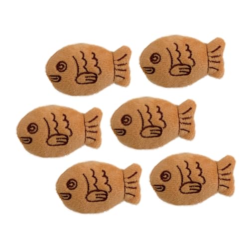 FOMIYES 6 Stück Plüsch Fisch Broschen Niedliche Cartoon Anstecknadeln DIY Kleidung Abzeichen Dekoration für Taschen Rucksäcke Hüte Vielseitig Tragbar von FOMIYES