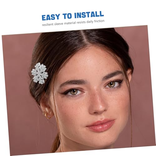 FOMIYES 6 Stück Schnee-Strass-Haarspange Schneeflocken-Haarnadeln Haarspangen Mädchen Strass-Schneeflocke-Haarnadel funkelnde Haarspange Haarklammern mit Strasssteinen Metall Silber von FOMIYES