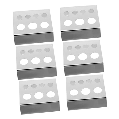 FOMIYES 6 Stück Tattoo Pigment Ink Cup Halter Edelstahl Ständer Farbbehälter Organizer für Effizientes Mischen und Stabiles Arbeiten Beim Tätowieren von FOMIYES