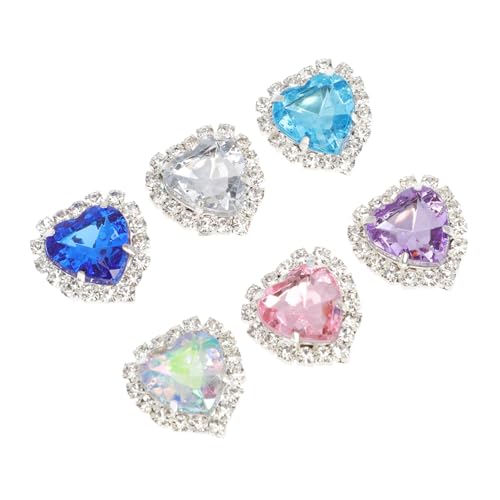 FOMIYES 6 Stück Teiliges Abnehmbare Glasschuhclips mit Farbigen Herz Leichte Praktische Schuhschmuck Dekoration für Damen Sneaker und Sandalenschuhe Schuhanhänger FOMIYES 6 Stück Teiliges Abnehmbare Glasschuhclips mit Farbigen Herz Leichte Praktische Schuhschmuck Dekoration für Damen Sneaker und Sandalenschuhe Schuhanhänger von FOMIYES