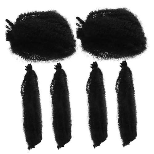 FOMIYES 6 Stück Teiliges Afro Twisted Perücke Lange Synthetische Haarverlängerungen Lockige Wellenförmige Braiding Twisted Wig für Frauen Mädchen Karneval Party Cosplay von FOMIYES
