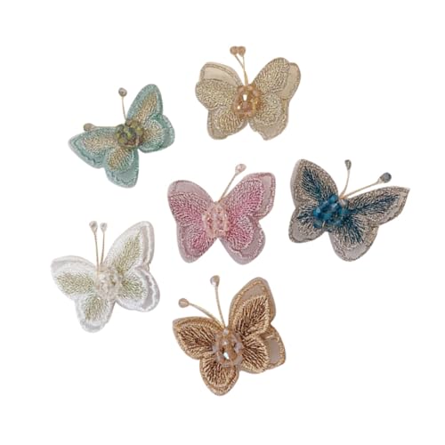 FOMIYES 6 Stück Teiliges Bestickte Haarspangen mit Schleifen design Bunte Haarschmuck clips für Frauen Mädchen und Langlebig und Modisch für Party und Alltag von FOMIYES
