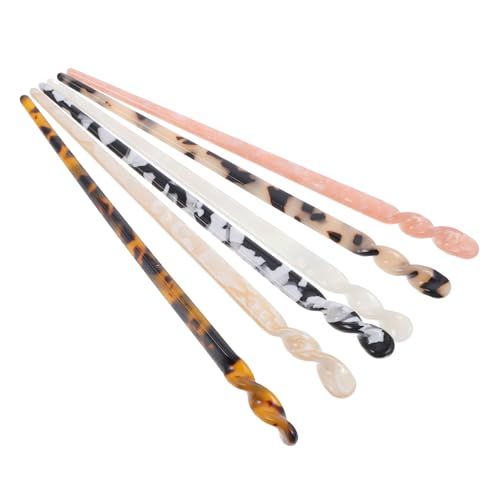 FOMIYES 6 Stück Teiliges Chinesische Vintage Haarnadeln aus Bruchsicherem Acetat Leichte Dekorative Haarstäbe für Dutt und Hochsteckfrisur Geeignet für Damen mit Mittellangem und Langem von FOMIYES