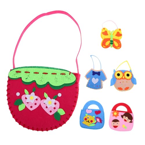 FOMIYES 6 Stück Teiliges DIY Filz Nähset für Kreative Handtasche mit Cartoon Design für Bastelprojekte für Anfänger Kreativität FOMIYES 6 Stück Teiliges DIY Filz Nähset für Kreative Handtasche mit Cartoon Design für Bastelprojekte für Anfänger Kreativität von FOMIYES