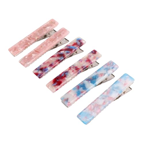 FOMIYES 6 Stück Teiliges Damen Haarklammern aus Langlebigem Acryl mit Einzigartigem Marmor Muster Haarspangen für Vielseitige Frisuren Eleganter Haarschmuck für Alltag und Zufällige Farbe von FOMIYES