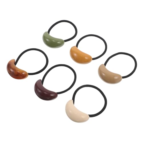 FOMIYES 6stücke Geometrische Haargummis Für Pferdeschwanz Elastische Haarwickel Beschädigungsfreie Haarspangen Haarschmuck Für Damen von FOMIYES