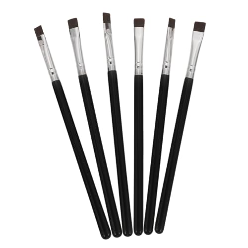 FOMIYES 6 Stück Teiliges Flaches Eyeliner und Augenbrauenpinsel Feine Präzisionspinsel Leichtes Tragbares Make Up Werkzeug für Professionelle und Private Anwendungen von FOMIYES
