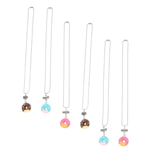 FOMIYES 6 Stück Teiliges Freundschaftsketten mit Realistischer Donut dekoration Bunte Kunststoffanhänger Tragbare Halsketten für Freunde Modische Schmuckstücke für Frauen und Mädchen FOMIYES 6 Stück Teiliges Freundschaftsketten mit Realistischer Donut dekoration Bunte Kunststoffanhänger Tragbare Halsketten für Freunde Modische Schmuckstücke für Frauen und Mädchen von FOMIYES