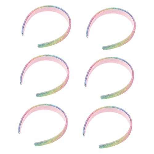 FOMIYES 6stücke Haarbänder Für Kleine Mädchen Stirnband Mit Pailletten-krone Glitzerndes Stirnband Für Geburtstagsparty-dekorationen Buntes Glitzer-pailletten-stirnband Für Junge von FOMIYES