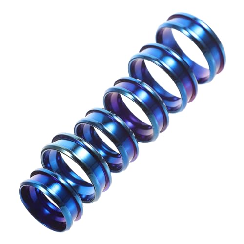 FOMIYES 6 Stück Teiliges Grooved Finger Ringe DIY Blanko Ringe für Kreative Schmuckgestaltung für Persönliche und Bastelprojekte von FOMIYES