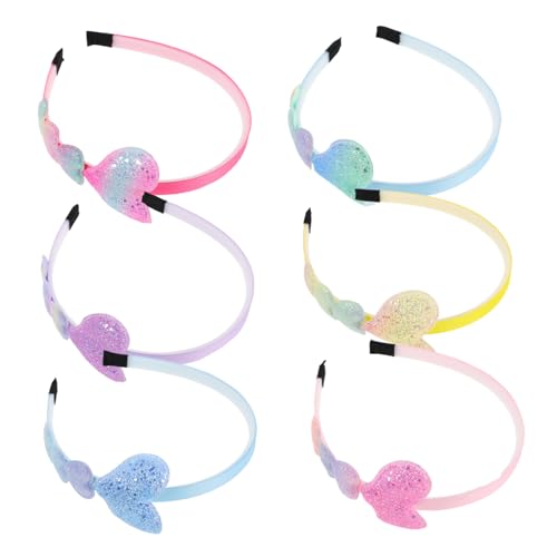 FOMIYES 6 Stück Teiliges Haarband Bunte Herz Stirnbänder mit Sanftem Farbverlauf Weiche Bequeme Haarschmuck für Mädchen für Schule Partys und Alltag Fördert Selbstständigkeit von FOMIYES