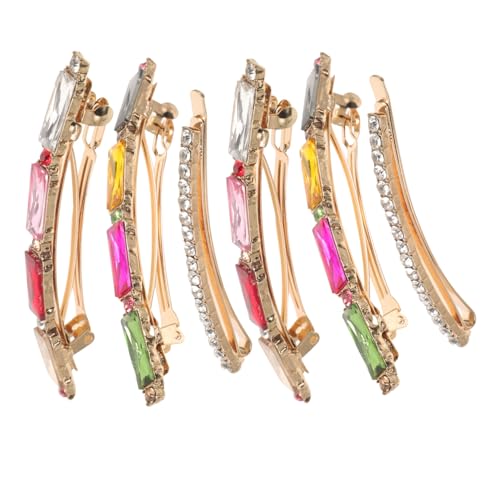 FOMIYES 6 Stück Teiliges Haarklammer Farbigen Strasssteinen Modische Haarnadeln für Frauen und Mädchen Eleganter Haarschmuck Langlebige Französische Haarspangen Vielseitige Haarclips für von FOMIYES
