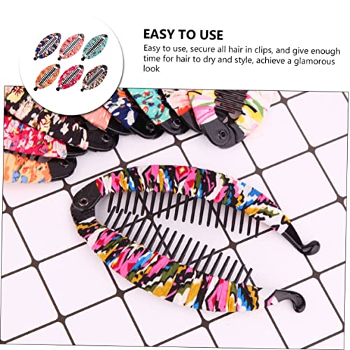 FOMIYES 6 Stück Teiliges Haarklammer Fischschwanz Design mit Blumenmuster Mittlere Multifunktionale Haarklammern für Mädchen Rutschfeste Pferdeschwanz Spangen für Hochsteckfrisuren und von FOMIYES