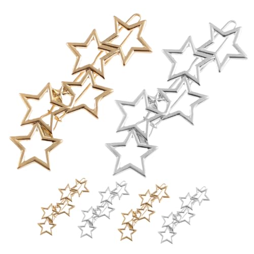 FOMIYES 6 Stück Teiliges Haarklammern Stern Design aus Langlebiger Legierung Eleganter Haarschmuck für Frauen Geeignet für Dickes und Dünnes Haar Modische Rutschfeste Haarspangen für von FOMIYES