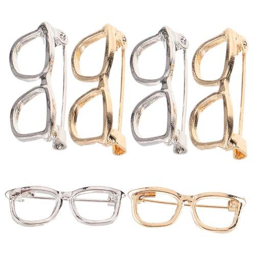 FOMIYES 6 Stück Teiliges Kreative Brillenbroschen für Damen Schicke Anstecknadeln für Kleidung Pullover Schals und Taschen für Partys und Besondere Anlässe von FOMIYES