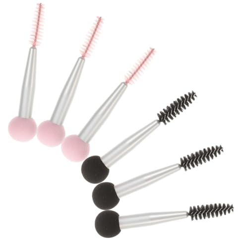 FOMIYES 6 Stück Teiliges Make Up Schwamm mit Pilz Schwamm und Augenbrauenpinsel Vielseitig für Foundation Mascara Professionelle Anwendung Wiederverwendbar und Schwarz von FOMIYES