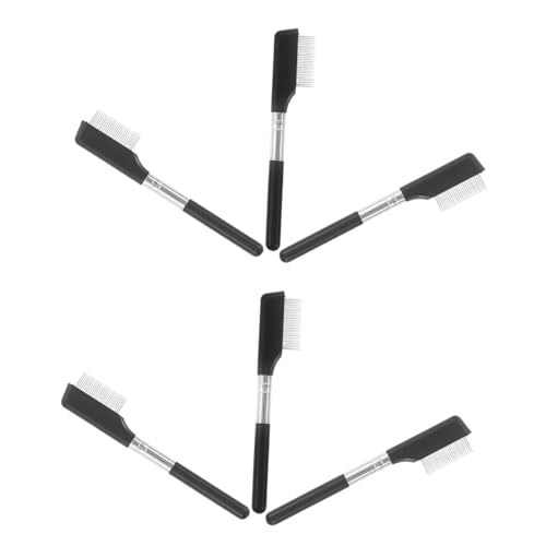 FOMIYES 6 Stück Teiliges Metall Wimpernkamm mit Geradem Griff Langlebiger Wiederverwendbarer Lash Separator für Präzises Styling und Mascara Entfernung Handlich und Leicht zu Reinigen von FOMIYES