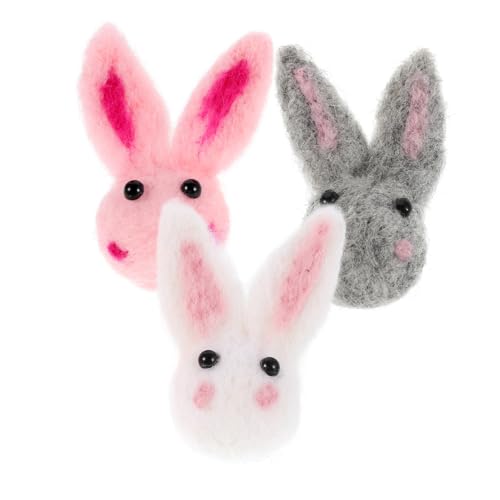 FOMIYES 6 Stück Teiliges Niedliche Wollfilz Kaninchen Figuren für Kleidung Taschen Weiche Deko für Ostern Plüsch Osterhasen Anhänger Accessoires für Frühlingsfeiern von FOMIYES
