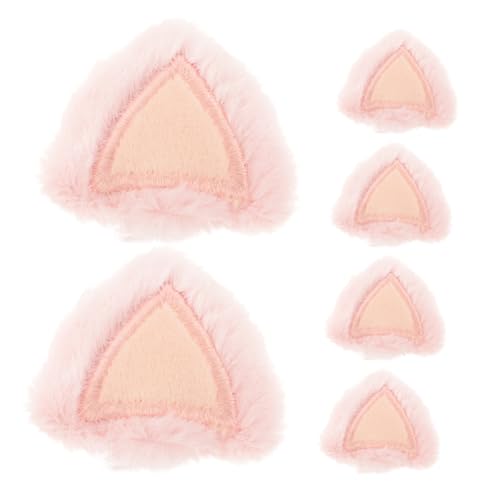 FOMIYES 6 Stück Teiliges Plüsch Hasenohren und Katzenohren Haar Accessoires in Rosa Weiche Langlebige DIY Haarbänder für Partys und Kostüme Komfortabel und Hautfreundlich für Vielseitige von FOMIYES