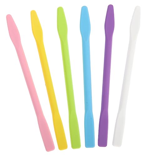 FOMIYES 6 Stück Teiliges Silikon Rührstäbchen Flexible Mischstäbchen für Gesichtsmaske und Handwerk Weiche Leicht zu Reinigende Silikon Rührhilfen Kompakt Wiederverwendbar Zufällige Farbe von FOMIYES