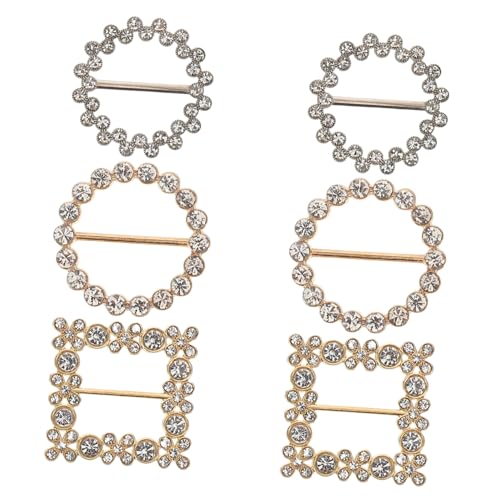 FOMIYES 6 Stück Teiliges Stilvolle T shirt Clips mit Künstlichen Perlen und Funkelnden Strass schnallen Dekorative Kleidungsschnallen zum Knoten Modische Accessoires für Damenkleidung von FOMIYES