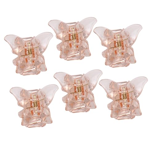 FOMIYES 6 Stück Teiliges Transparenter Haarklammern Schmetterlingsform mit Starkem Rutschfest Leichte Haarspangen für Damen Tägliche Anwendung und von FOMIYES