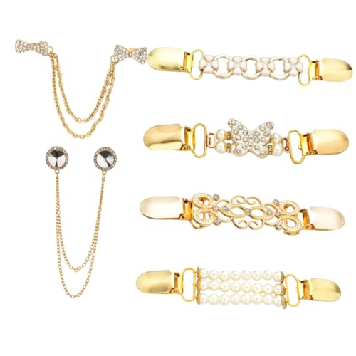 FOMIYES 6 Stück Teiliges Vintage Kleid Kragen Clips Damen Cardigan Clips Einfach zu Befestigende Strickjacken und Schal Pins Retro Stil Vielseitig für Freizeit und Formelle Anlässe von FOMIYES