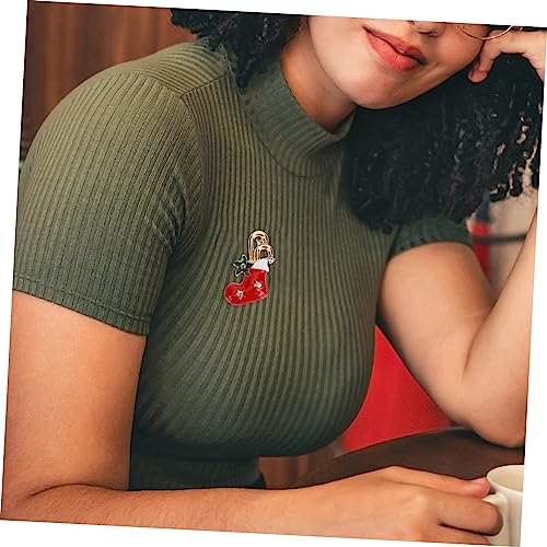 FOMIYES 6 Stück Teiliges Weihnachtsbroschen Set Anstecknadeln mit Festlichen Designs Glitzernde Weihnachtsdeko für Damen Kleidung Vielseitig Verwendbar für Party Hochzeit Schal und Tasche von FOMIYES