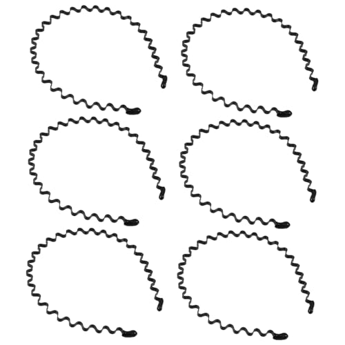 FOMIYES 6 Stück Teiliges Wellen Metallic Haarband Unisex Elastisches Rutschfestes Sport Stirnband für Damen und Herren zum Waschen Gesichts Outdoor Workout und Alltag Vielseitig und von FOMIYES