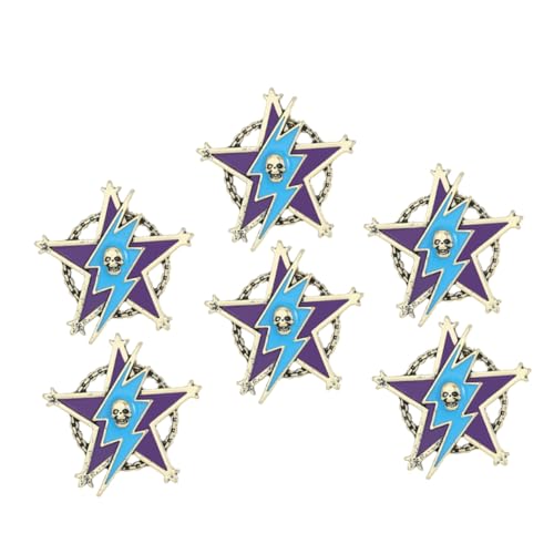 FOMIYES 6 Stück Vintage Fünf-point-stern Anstecknadeln aus Metall Mini Leichte Abzeichen für Anzüge Rucksäcke Langlebige Modische Broschen für Herren und Vielseitige Stilakzente von FOMIYES