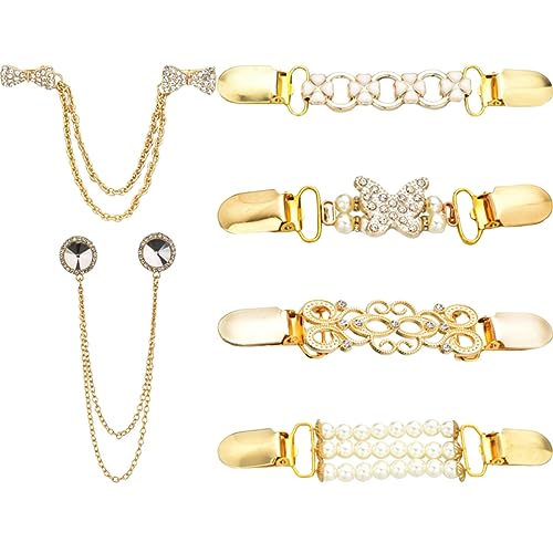 FOMIYES 6 Stück Vintage Teiliges Set Cardigan Clips für Frauen und Mädchen Retro Schal und Hemd Clips für Einfache Befestigung an Strickjacken Kleidern und Blusen von FOMIYES