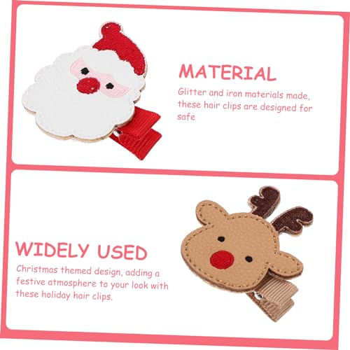 FOMIYES 6 Stück Weihnachts Haarspangen Santa Haarschmuck Starke Clips für Damen Festliche Haarnadeln Weihnachtliche Haarklammern für Partys Weihnachten Silvester von FOMIYES