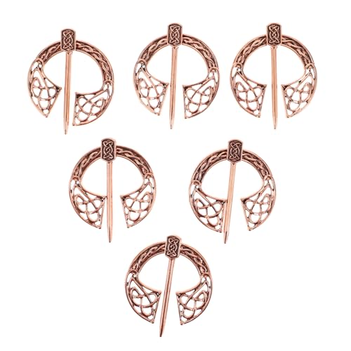 FOMIYES 6 Stück Wikinger Broschen aus Legierung Kreative Mittelalterliche Mantel Schalnadeln für Damen und Herren Vielseitiger Schmuck zur Aufwertung von Strickjacken und Outfits bei von FOMIYES