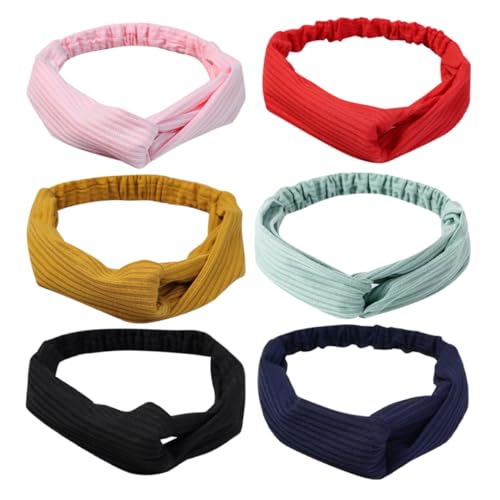 FOMIYES 6stücke Laufstirnband Für Damen Schweißabsorbierendes Stirnband Elastisches Sport-stirnband Dekoratives Leicht Zu Reinigen von FOMIYES