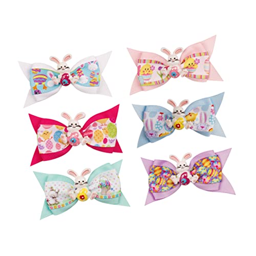 FOMIYES 6 Stücke Bowknot Haarnadel Kinder Mädchen Haar Zubehör Ostern Haarnadel Bowknot Haar Clip Kinder Für Party von FOMIYES