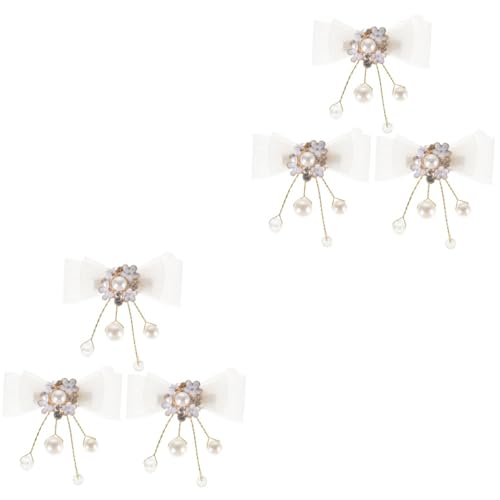 FOMIYES 6 Stk Kinderaccessoires Haarschmuck Mesh-bogen-haarnadel Blumenhaarspangen Für Frauen Haarschleife Kinderhaare Haarspangen Für Damen Neugeboren Hochzeitskleid Ausgabekarte von FOMIYES