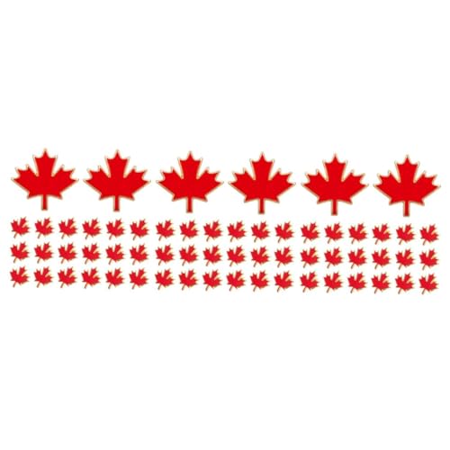 FOMIYES 60 Stck Teiliges Maple Leaf Broschen Langlebigem Metall mit Elegantem Ahornblatt Design Dekorative Anstecknadeln für Kleidung Vielseitig Einsetzbar bei Alltag und Festlichkeiten von FOMIYES