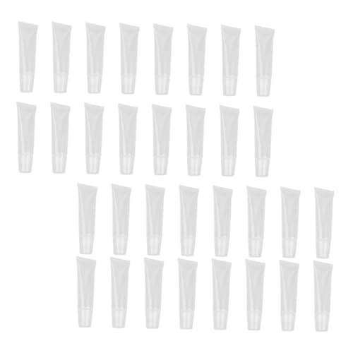 FOMIYES 60 Stück Lippenbalsam Tube Transparent Kosmetikbehälter Wiederverwendbar Auslaufsicher Weich Für DIY Lippenpflege Mädchen Frauen von FOMIYES