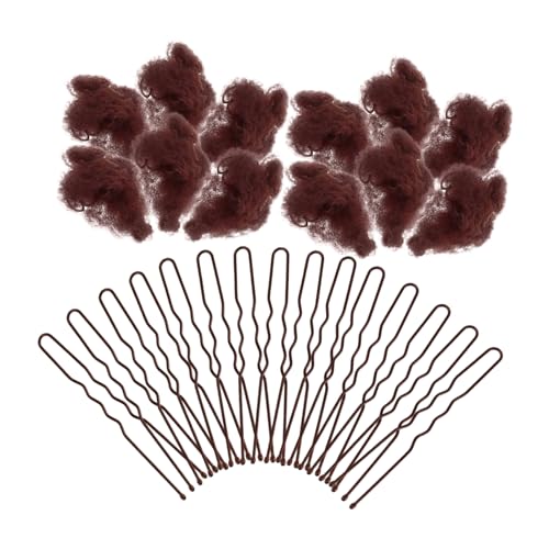 FOMIYES 60er Set Haarnetze Für Dutts U-förmige Clips Mesh-haarnetze Für Damen Tanz-duttnetze Schlaf Essensservice Bequemer Halt von FOMIYES