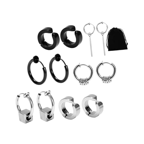 FOMIYES 6Paare Ohrclips für Männer nicht Piercing Ohrknochenclips Clip Ohrringe für Bar Club Partys Konzerte Langlebig für Ungestochene von FOMIYES